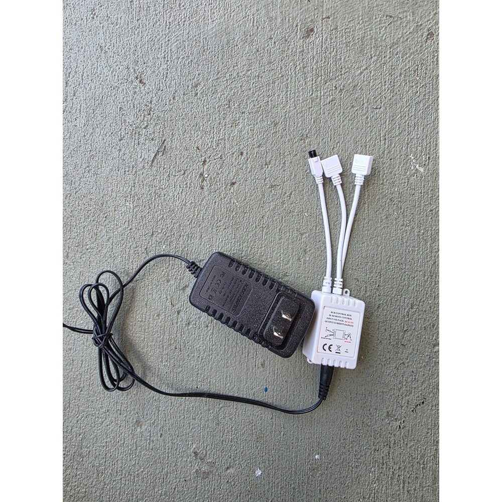 RGB LED Strip Light Controller IR Remote Control Box & 12V 2A Power Adapter E3 - Picture 2 of 10